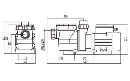 Swimming Pool Pump, Series DXD-310EM
