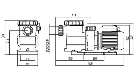 Swimming Pool Pump, Series DXD-320EM