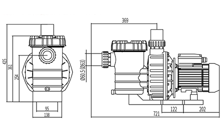 Swimming Pool Pump, Series DXD-320XM