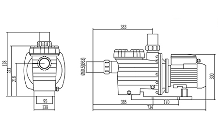 Swimming Pool Pump, Series DXD-320ZM