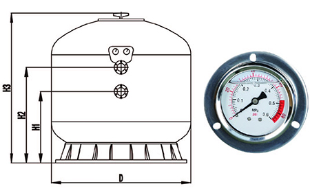 Commercial Sand Filter, CB-S1400  